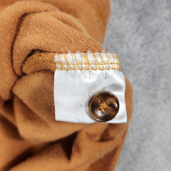 Dandy Del Mar Shirt Mens Large Camel Terry Cloth Towel Short Sleeve Button Front - Picture 12 of 12